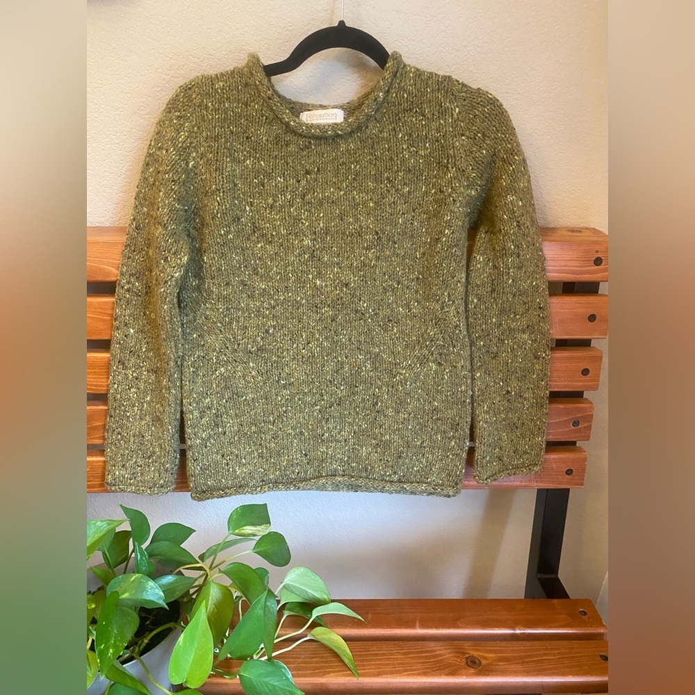 Wool Fisherman out of Ireland knitted sweater XS womens Moreno Wool